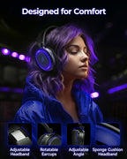 Wireless Gaming Headset, 7.1 Surround Sound, 2.4GHz USB Gaming Headphones - Image 6