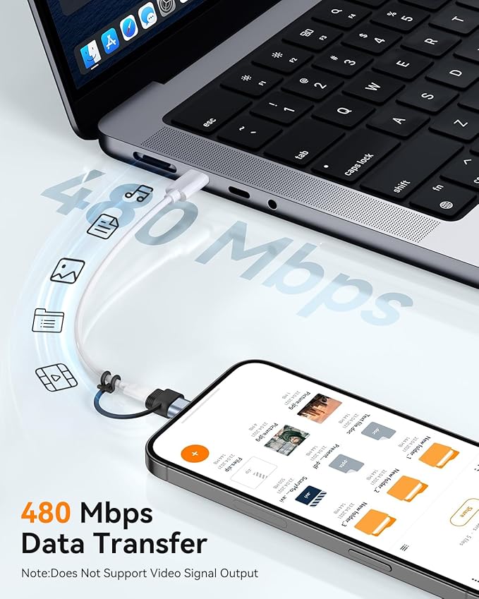 Temdan 4 Pack Lightning to USB C Adapter - Image 3