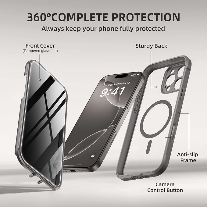 BERFY Magnetic for iPhone 16 Pro Max Case, Compatible - Image 9