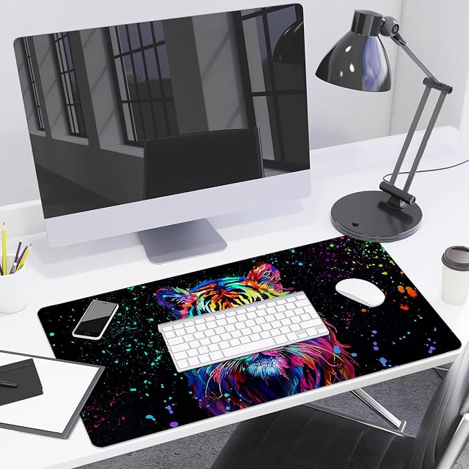 Lokigo Cool Tiger Desk Pad, Large Gaming Mouse Pad 31.5"x15.7", Waterproof Big - Image 5