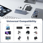 Powered USB Hub 10Gbps, intpw YH6AC 9-Port USB HUB - Image 7