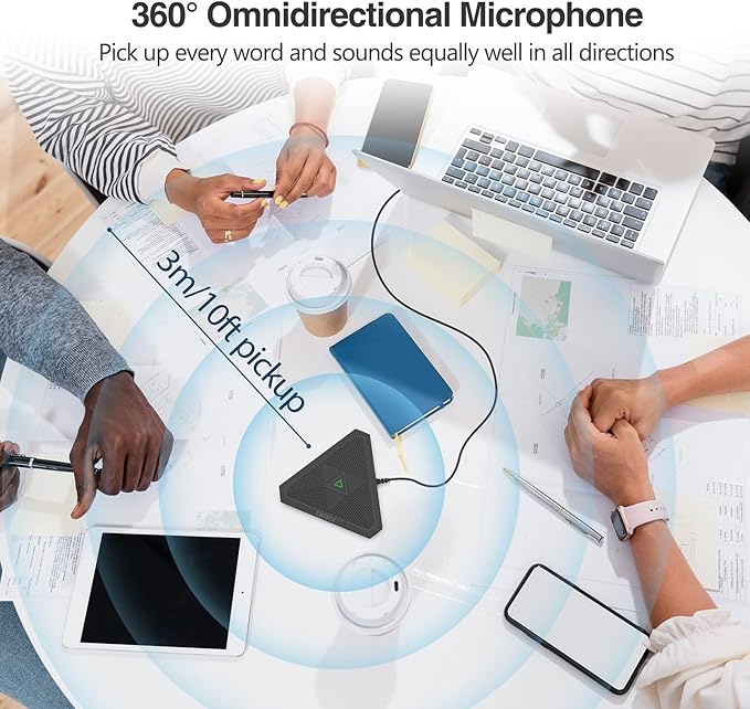 CMTECK Conference USB Microphone, Mute Button, Omnidirectional Condenser - Image 6
