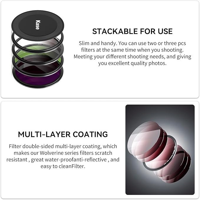 Kase Wolverine 58mm ND100000 16.5 Stop Magnetic Filter Incl Adapter Neutral - Image 5