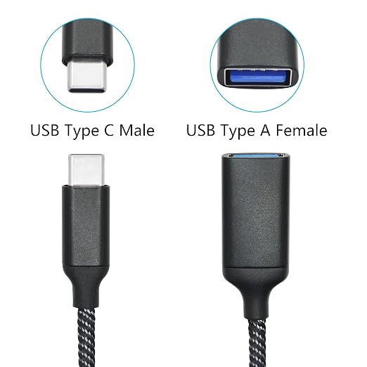 USB Splitter Cable 1FT, USB Type C Male to Dual USB A Female Y Splitter Adapter - Image 3