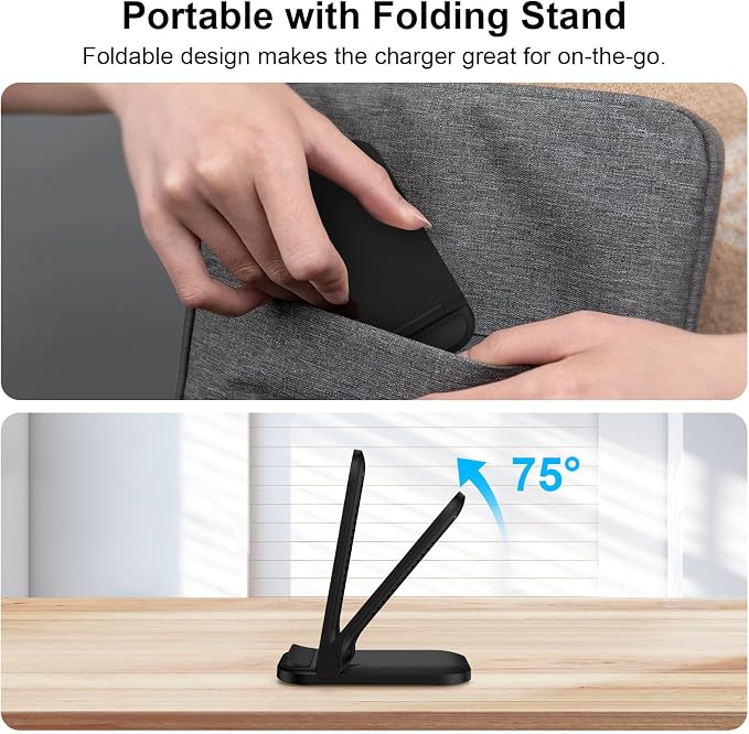 Wireless Fast Charger Stand Foldable Samsung Wireless Charger Fast Charging - Image 5