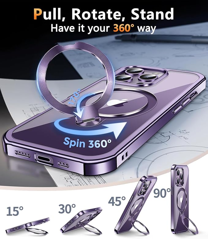 Magnetic Case for iPhone 14 Pro MaxMil-Grade Shockproof Full body Anti-Spy - Image 2
