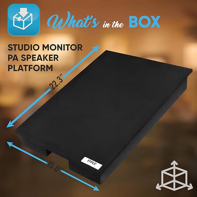 Pyle Sound Dampening Speaker Riser Foam - Image 2
