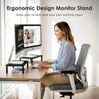 ECOLOVI Wood Laptop Stand for Desk, 4-Height Adjustable Computer Monitor Stand - Image 3