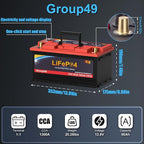Car Battery GROUP 49 Start and Stop Lithium-ion Car Battery, 12.8V 90Ah 1300CCA - Image 2