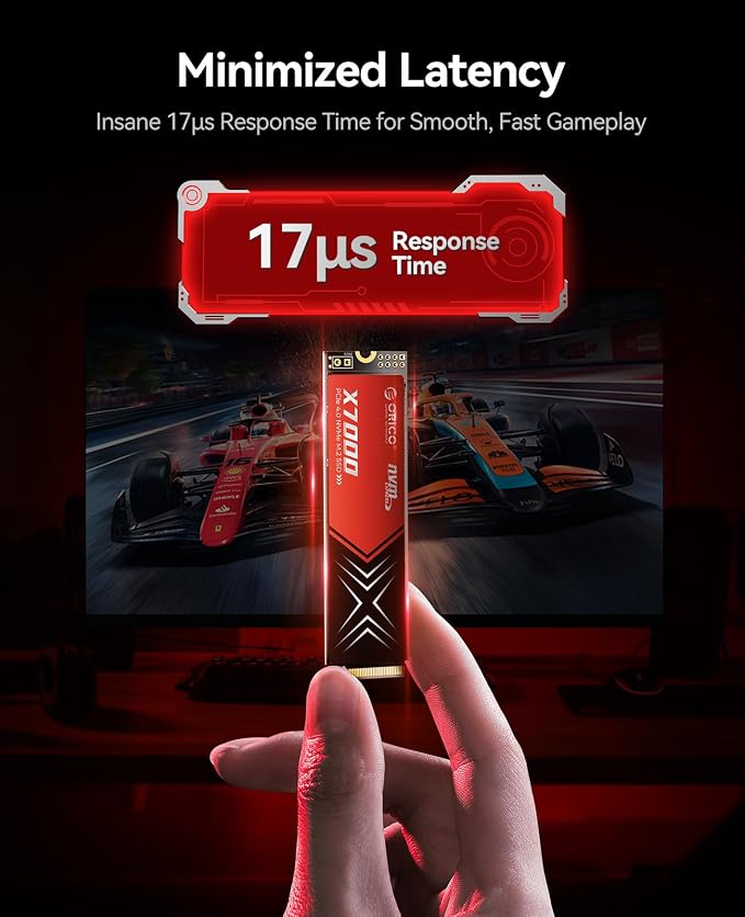 ORICO X7000 1TB NVMe SSD for Gaming, 7100MB/s Read Speed, 17μs Response Time - Image 4