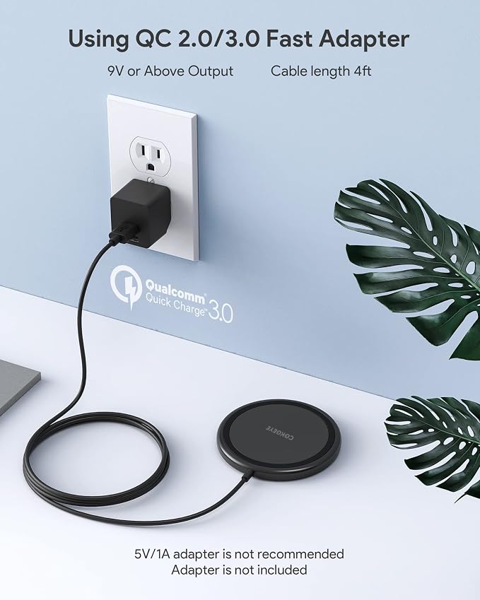 Wireless Charger, 15W Max Fast Wireless Charging Pad 2-Pack Compatible - Image 6