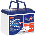 12V 100Ah Group24 Mini LiFePO4 Battery, Grade A Battery Cells, Drop-in by Timeusb