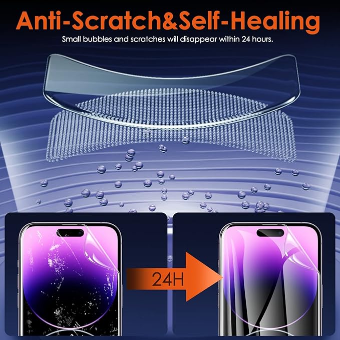 Hydrogel Film Screen Protector for iPhone 14 Pro/iPhone 14, Soft TPU - Image 3