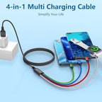 2Pack Multi Charging Cable for Apple Watch Charger 4 in 1 Travel Essentials - Image 2