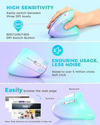 Lekvey Ergonomic Mouse, Vertical Wireless Mouse, Rechargeable 2.4G Optical - Image 5