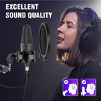 Condenser Microphone XLR Professional Studio Recording Microphone Kit - Image 6
