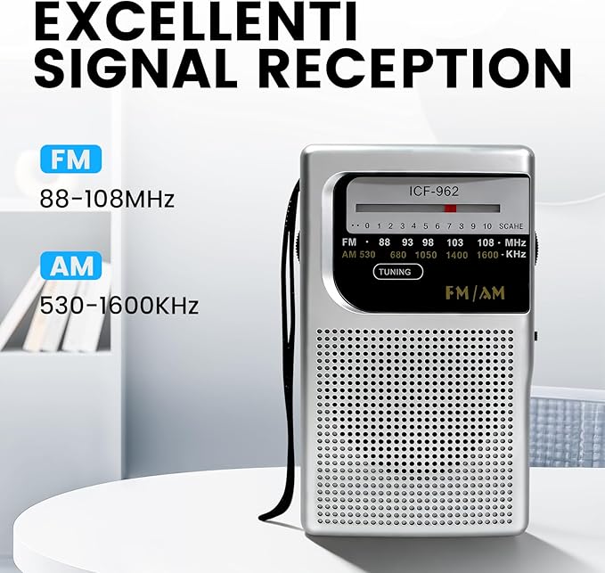 Radios Portable AM FM, Small Radio - Image 4