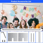 Pipe and Drap Backdrop Stand Kit, 10x 10ft Heavy Duty Adjustable Frame Backdrop - Image 5