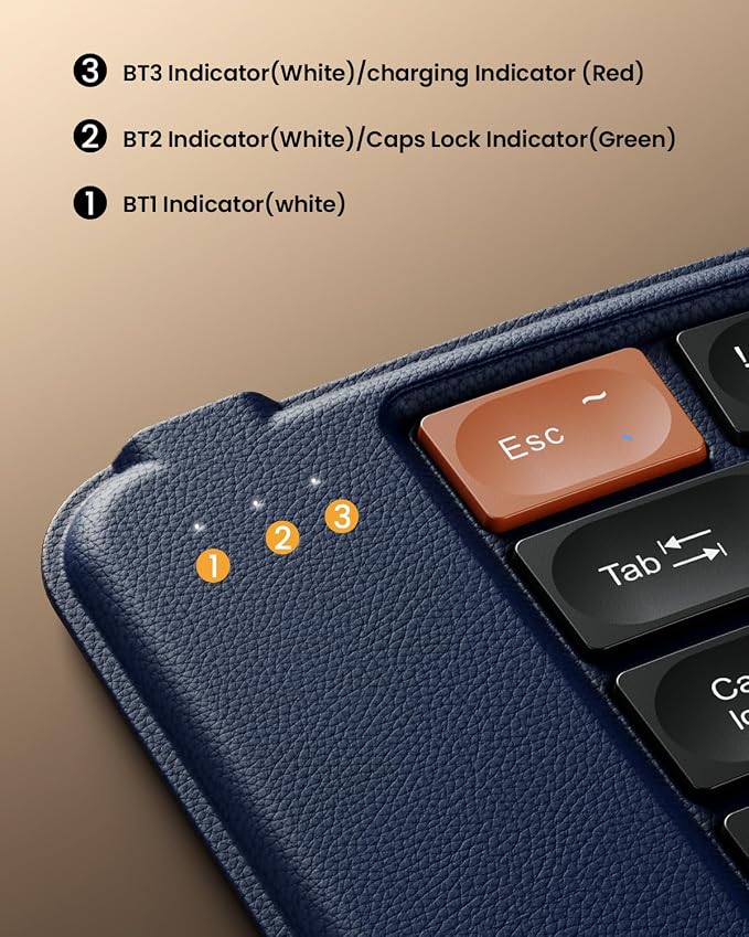 ProtoArc Ergonomic Foldable Keyboard, XK03 Split Folding Travel Bluetooth - Image 5
