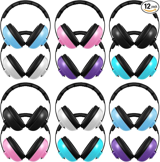 Amylove 12 Pcs Baby Noise Cancelling Headphones Ear Protection Ear Muffs Bulk by Amylove