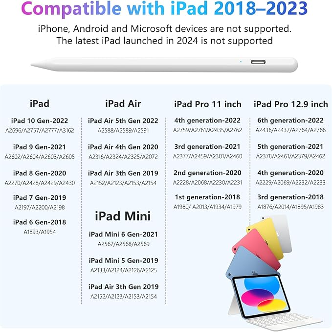 COO Stylus Pen for iPad, Button Fast Charging Pencil - Image 2