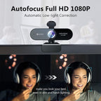 1080P Webcam with Microphone, eMeet Nova AutoFocus HD Webcam, 96°View Web - Image 2