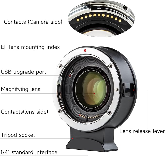 VILTROX EF-Z2 Auto Focus Lens Adapter 0.71x Reducer Speedbooster Lens Converter - Image 7