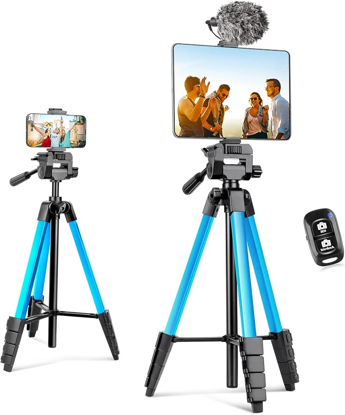 Aureday Phone Tripod Stand, 64” Extendable Cell Phone&Camera Tripod by Aureday