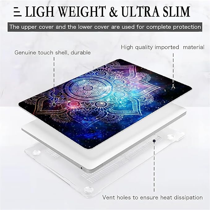 Compatible with MacBook Air 13.3 13.6 Inch Case 2022 2021 2020 2019 Plastic - Image 2