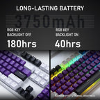 iRocks K74R Wireless RGB Illuminated Mechanical Gaming Keyboard, Hot-Swappable - Image 8