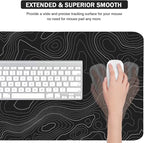 Topographic Mouse Pad, Extended Gaming, Desk Mat Laptop Waterproof Decor Writing - Image 5