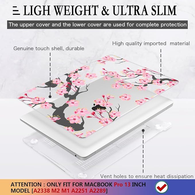CISSOOK Hard Shell Case for MacBook Pro 13 inch A2338 A2289 A2251 2025-2020 - Image 4