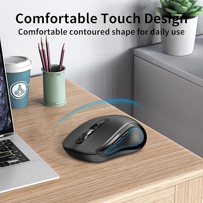 Wireless Mouse Ergonomic, Side Buttons Mouse, 2400 DPI, Silent and Anti Slip - Image 3
