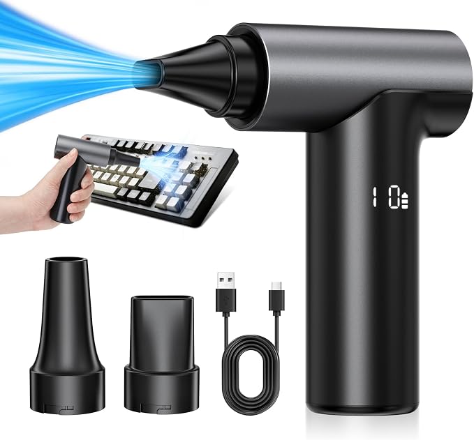 APPS2Car Electric Air Duster Upgraded 11-Speed Fast Charging Mini Compressed by APPS2Car