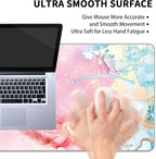 Cute Pink Marble Large Mouse Pad, Gaming Keyboard Desk Pad, Extended Mouse Mat - Image 5