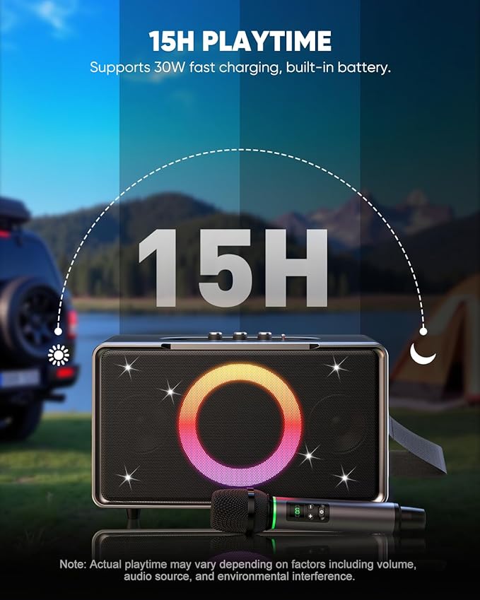 GFEEN Portable Bluetooth Speaker: 100W, 15H Playtime, Wireless Speakers - Image 3