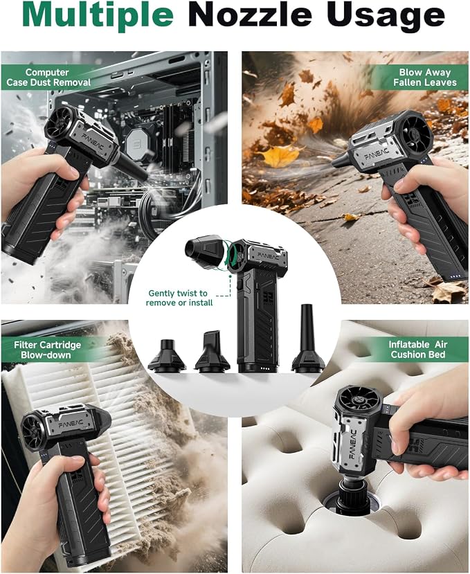 Compressed Air Duster, Ultra-Powerful Electric Air Duster, 000 RPM Premium - Image 4