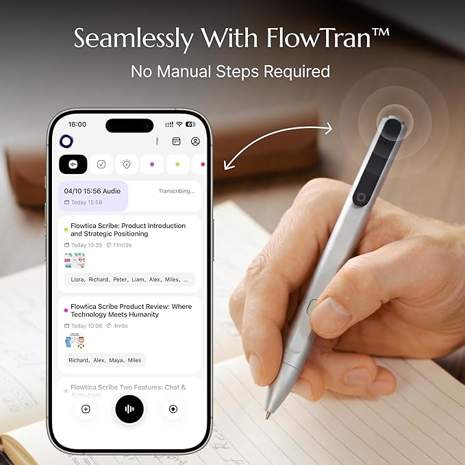Flowtica Scribe AI Voice Recorder, App Control, Transcribe & Summarize - Image 7