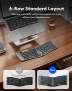 Samsers Ergonomic Foldable Keyboard, KE09U Folding Travel Bluetooth Keyboard - Image 2