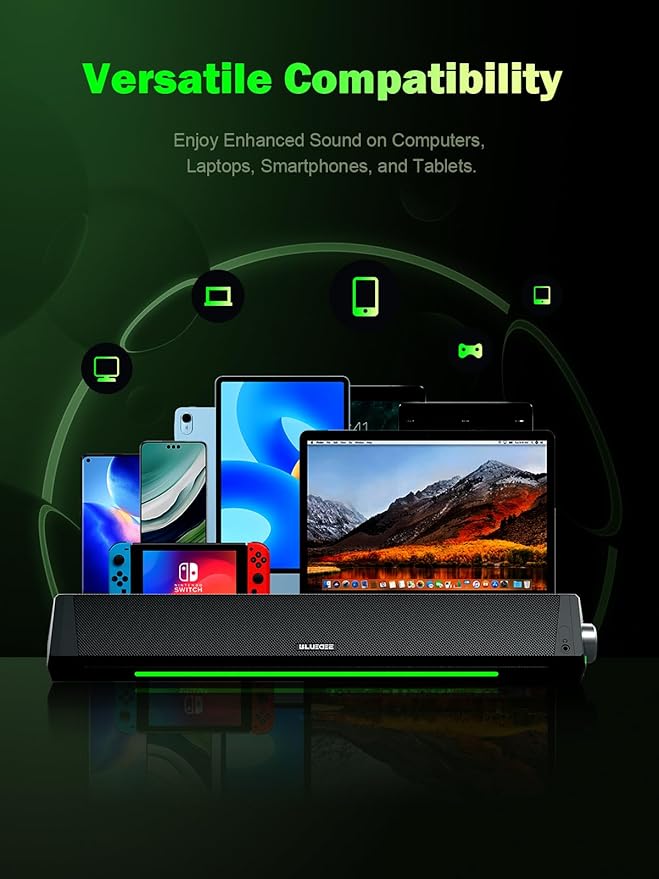 BLUEDEE Computer Speakers for Desktop PC, Computer Sound bar, HiFi Stereo - Image 4