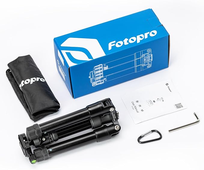 Fotopro Mini Tripod with Ball Head Phone Mount Detachable Selfie Stick Folded - Image 9
