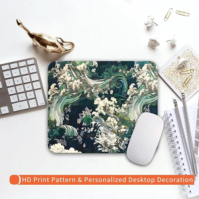 Square Mouse Pad Japanese Art, Personalized Premium-Textured Custom Mouse Mat - Image 6