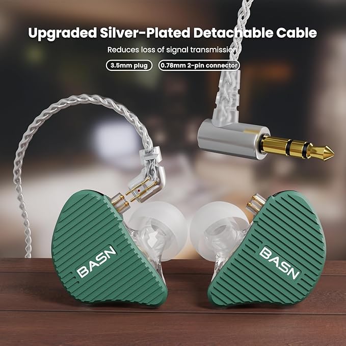 BASN Mix-PD in Ear Monitor, 1Planar Driver + 1Dynamic Driver HiFi IEM Earphones - Image 4