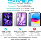 Keyboard Case for iPad Air 11-inch M2 2024/ Air 5th/ 4th Generation- Detachable - Image 2