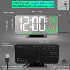 KOSUMOSU Desk Clock 6.7in Black Digital Alarm Clock - Image 5
