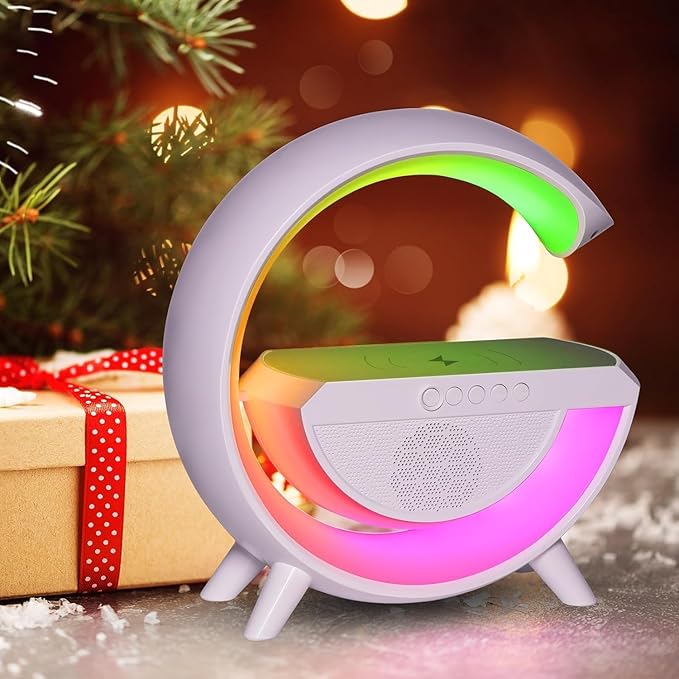 Table Lamp with Bluetooth Speaker, G Bedside Lamp with 15W Wireless Charger - Image 7