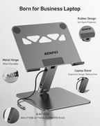 BENFEI Laptop Stand with USB C 6in1 Docking Station, HDMI 4K@60Hz, Gigabit - Image 7