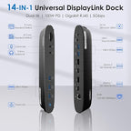 WAVLINK DisplayLink Docking Station Dual 5K, USB-C Dock - Image 2