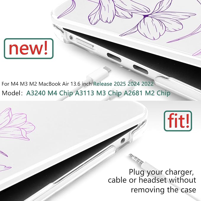 TWOLSKOO Compatible with M4 MacBook Air 13.6 inch Case 2025-2022 Release M4 - Image 2