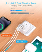 European Travel Plug Adapter for International, HANYCONY Italy Spain Power - Image 3
